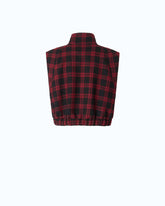 Tweed vest with check pattern - | Pinko