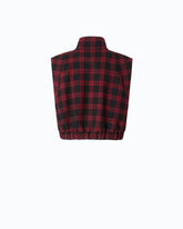 Tweed vest with check pattern - Multicolor Black-Red | Pinko