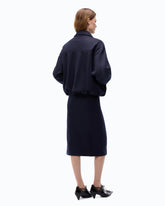 Oversized flannel bomber jacket - Blue | Pinko