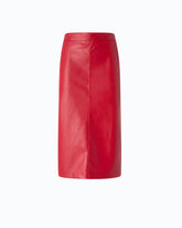 Nappa leather-effect pencil skirt - | Pinko