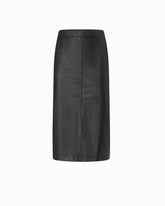 Nappa leather-effect pencil skirt - | Pinko