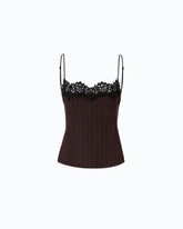 Check top with lace - Bordeaux | Pinko