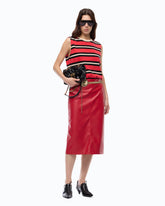 Wool and cashmere vest - Multicolor Red-Black | Pinko