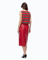 Wool and cashmere vest - Multicolor Red-Black | Pinko