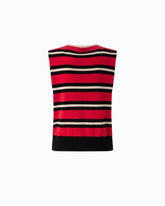 Wool and cashmere vest - Multicolor Red-Black | Pinko