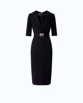 Slim-fit dress with Love Birds belt - | Pinko