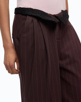 Wide-leg check trousers - | Pinko