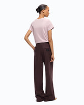 Wide-leg check trousers - Bordeaux | Pinko