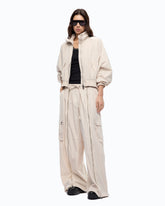 Oversized blouson jacket with drawstring - | Pinko