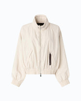 Oversized blouson jacket with drawstring - | Pinko
