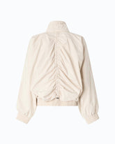 Oversized blouson jacket with drawstring - | Pinko