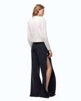 Wide-leg jeans with side slits - Black | Pinko