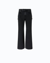 Wide-leg jeans with side slits - Black | Pinko
