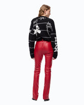 Quiet Is The New Punk merino wool sweater - Multicolor Black-Grey-White | Pinko