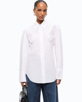 Slim-fit shirt with drawstring - | Pinko