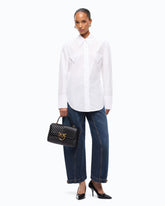 Slim-fit shirt with drawstring - | Pinko