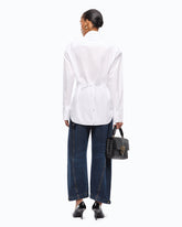Slim-fit shirt with drawstring - | Pinko