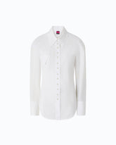 Slim-fit shirt with drawstring - | Pinko