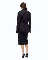 Slim-fit shirt with drawstring - | Pinko