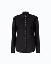 Slim-fit shirt with drawstring - | Pinko