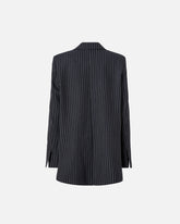 Pinstriped wool-blend jacket - | Pinko