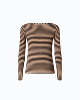 Striped wool-blend Henley sweater - | Pinko
