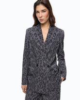 Zweireihige Jacke mit Strass und Jaguar-Motiv - | Pinko