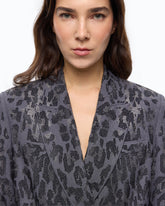 Zweireihige Jacke mit Strass und Jaguar-Motiv - | Pinko