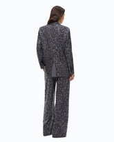 Zweireihige Jacke mit Strass und Jaguar-Motiv - | Pinko