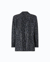 Zweireihige Jacke mit Strass und Jaguar-Motiv - | Pinko