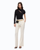 Bodysuit with asymmetric sleeves - | Pinko