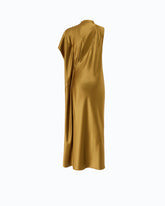 Long, one-shoulder satin dress - | Pinko