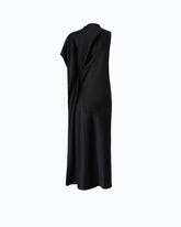 Long, one-shoulder satin dress - | Pinko
