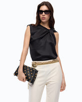 Sleeveless satin blouse - | Pinko