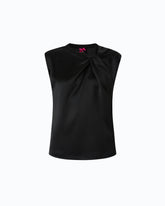 Sleeveless satin blouse - | Pinko