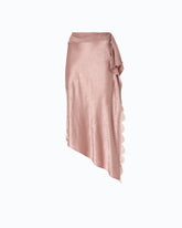Asymmetric midi skirt in satin - | Pinko