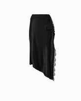Asymmetric midi skirt in satin - | Pinko