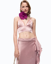 Bustier top with spaghetti straps - | Pinko