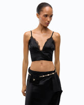 Bustier top with spaghetti straps - | Pinko