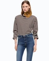 Quiet Is The New Punk striped sweater - | Pinko