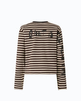 Quiet Is The New Punk striped sweater - | Pinko