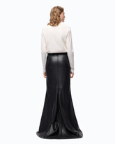 Long mermaid skirt in ultra-glossy fabric - | Pinko
