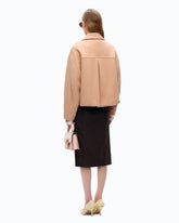 Zweireihiger Caban aus gedoppeltem Tuch in Wollmix - Beige | Pinko