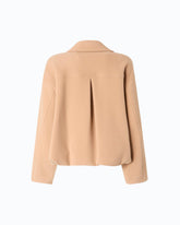 Zweireihiger Caban aus gedoppeltem Tuch in Wollmix - Beige | Pinko