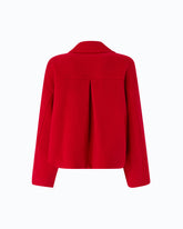 Double-breasted pea coat in double-layered wool-blend cloth - | Pinko