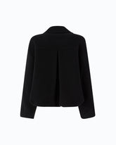 Double-breasted pea coat in double-layered wool-blend cloth - | Pinko