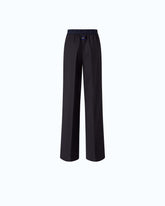 Stretch wool-blend palazzo trousers - | Pinko