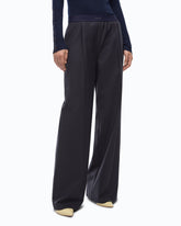 Stretch wool-blend palazzo trousers - | Pinko