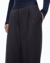 Stretch wool-blend palazzo trousers - | Pinko