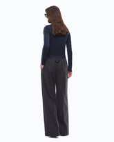 Stretch wool-blend palazzo trousers - | Pinko